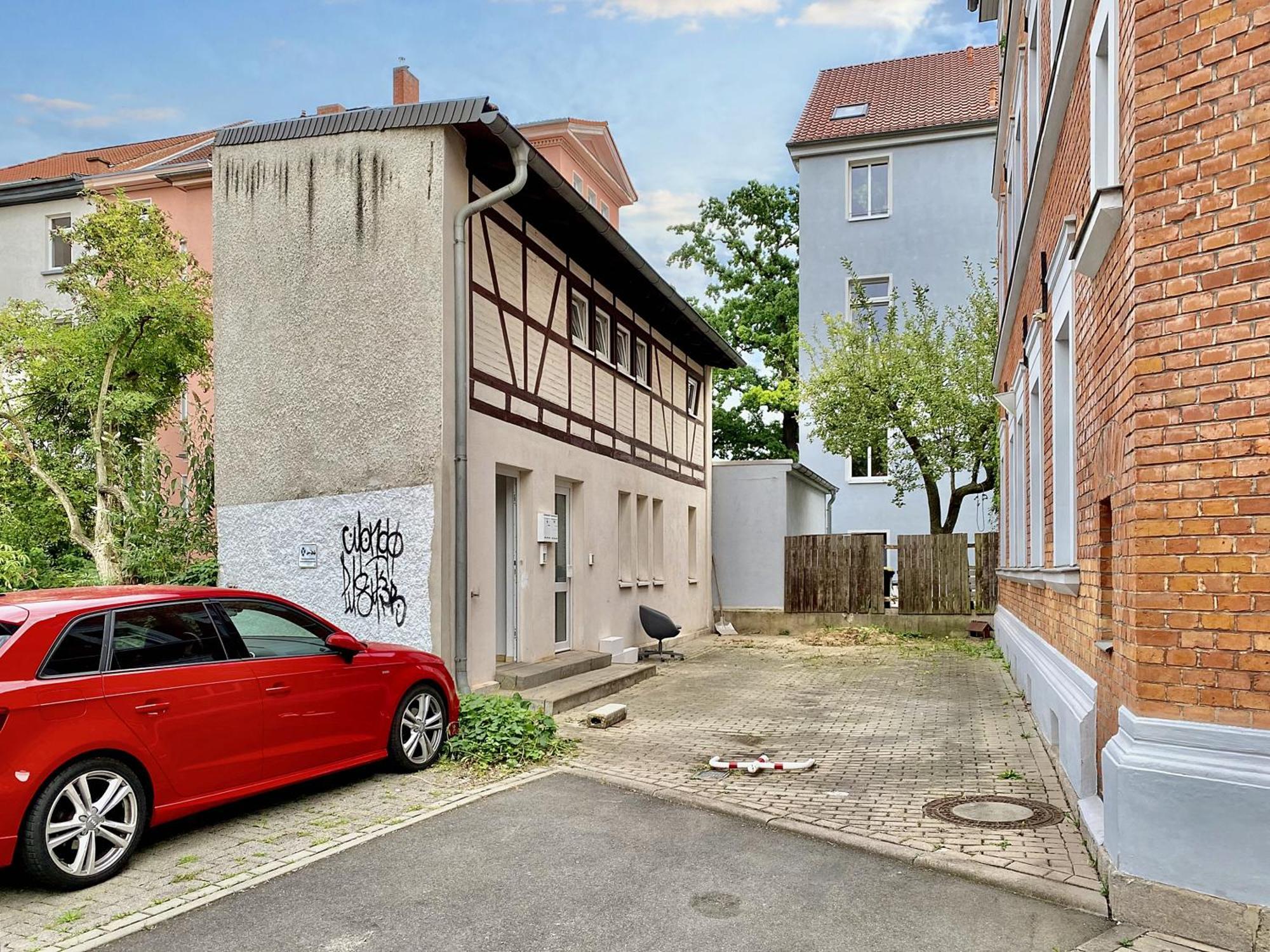 Die Remise Mit Kostenlosem Parkplatz Direkt Vor Der Tuer Erfurt Eksteriør billede